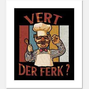 CHEFF VERT DER FERK RETRO Posters and Art